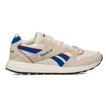 Sneakers off-white da uomo con dettagli blu Reebok GL1000, Brand, SKU s323000290, Immagine 0